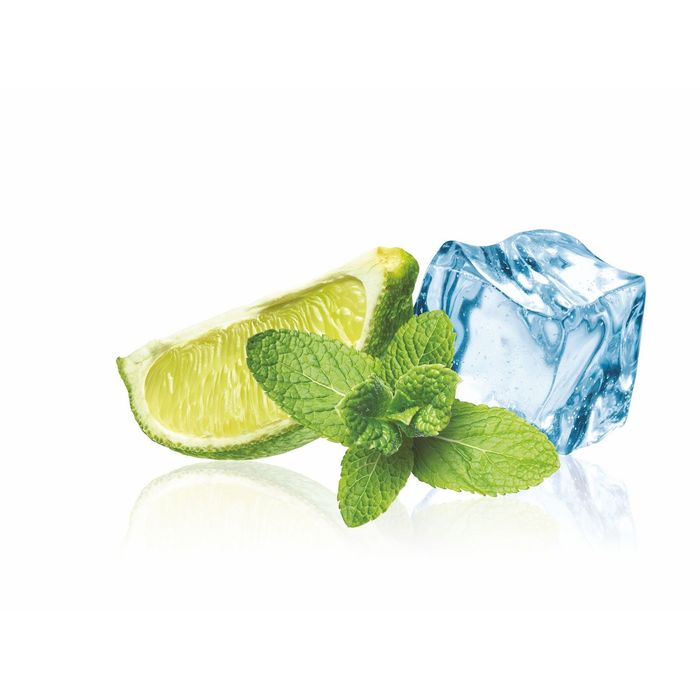 Стеклянный фартук закаленное стекло М1 "Лайм и лёд", 600х800х4