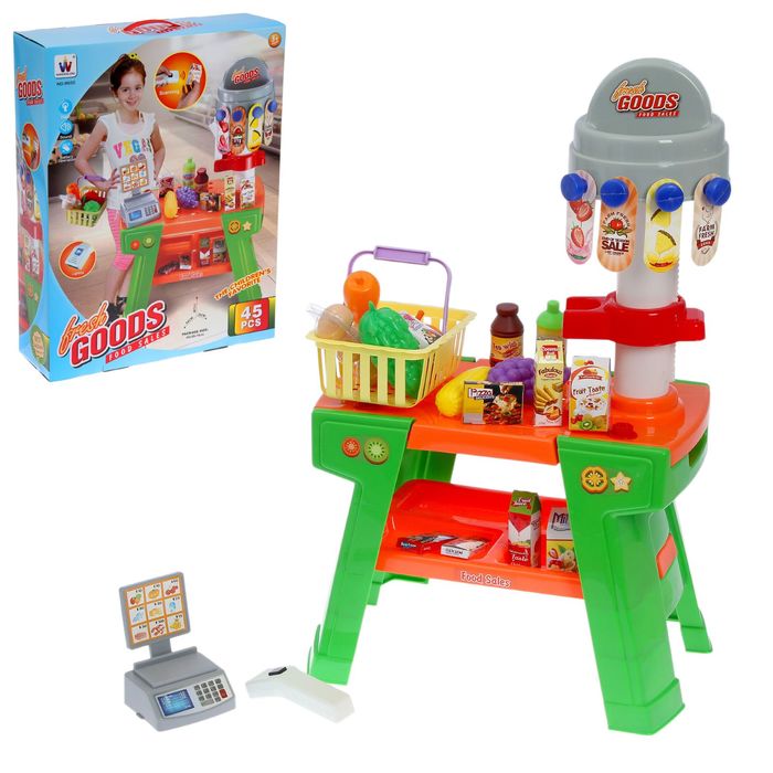 Игровой модуль с кассой "Магазинчик", 43 предмета
