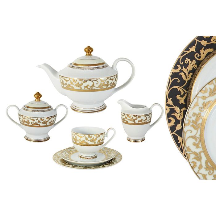 Чайный сервиз "Толедо", кремовый, 23 предмета, на 6 персон