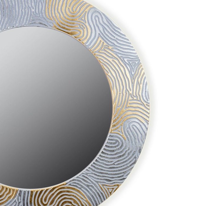 Зеркало FASHION MARK, древесный материал, серебристо-золотое