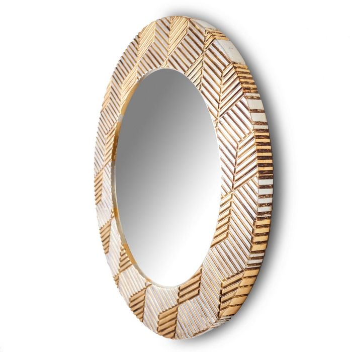 Зеркало FASHION ADEPTNESS, древесный материал, серебристо-золотое