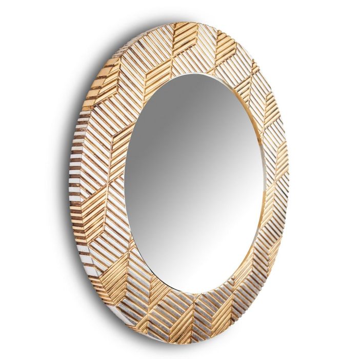 Зеркало FASHION ADEPTNESS, древесный материал, серебристо-золотое