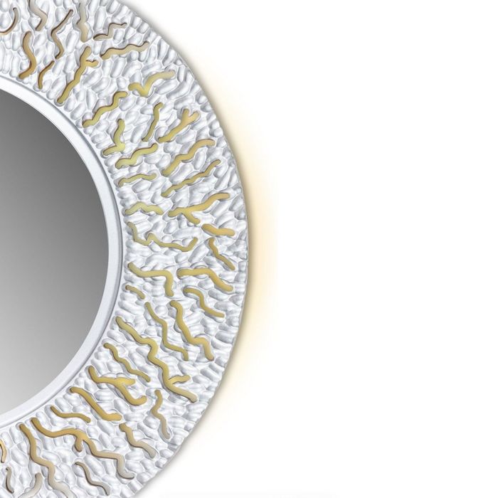 Зеркало CORAL, древесный материал, серебристое