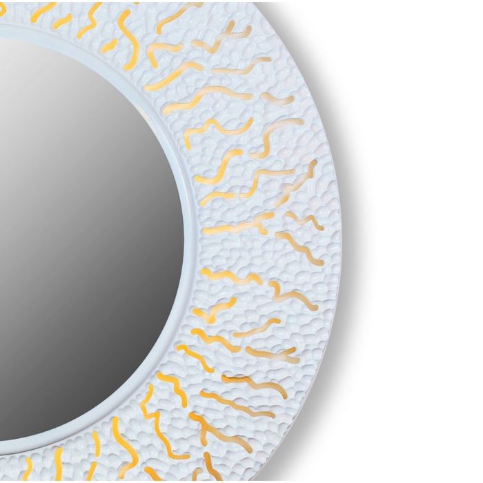 Зеркало CORAL, древесный материал, белый лак