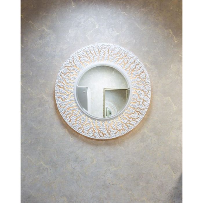 Зеркало CORAL, древесный материал, белый лак