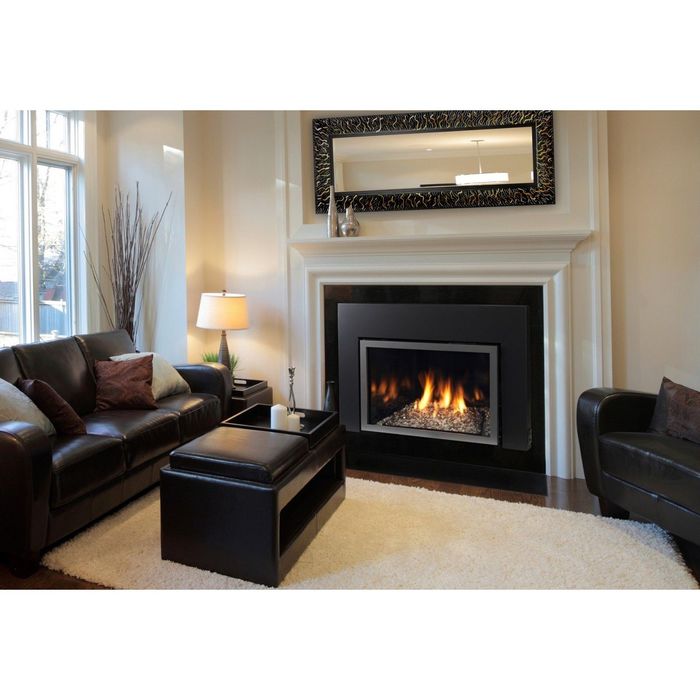 Зеркало CORAL L, древесный материал, чёрный лак