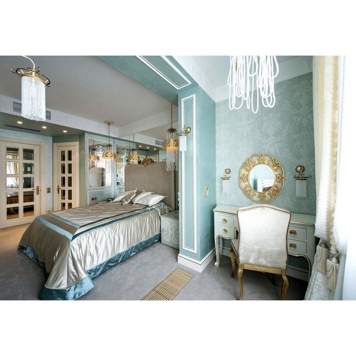 Зеркало TIFFANY, древесный материал, золотистое