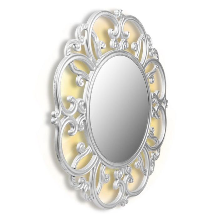 Зеркало TIFFANY, древесный материал, серебристое