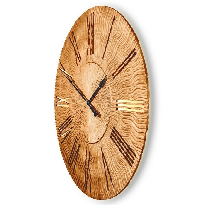 Часы TWINKLE, древесный материал, бронзовые