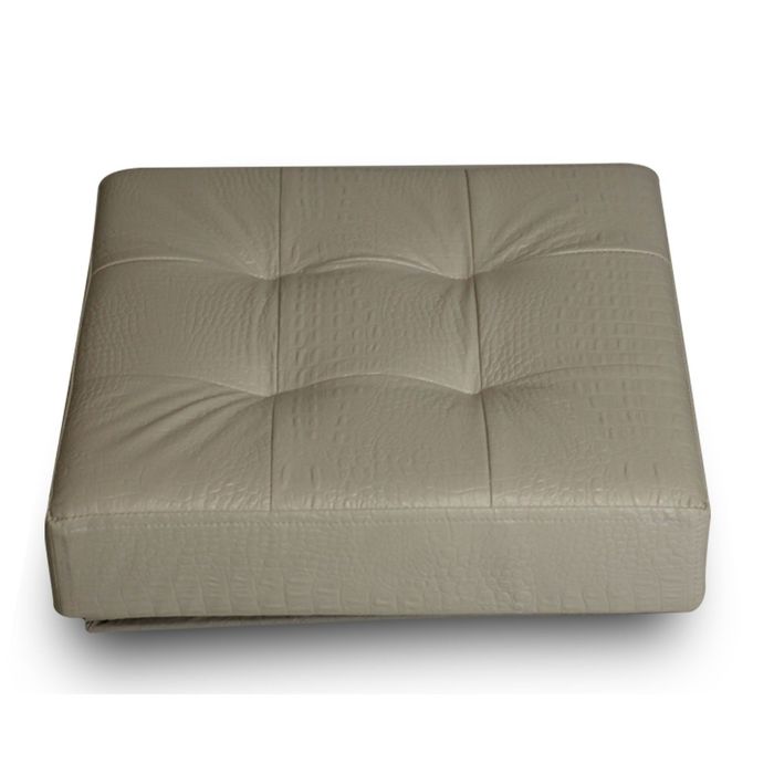 Пуфик складной «Крокодил» бежевый, экокожа люкс