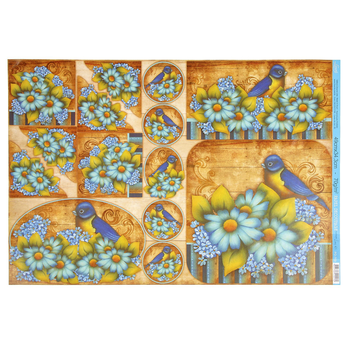 Декупажная бумага Litoarte "Синица" 49х34,3 см