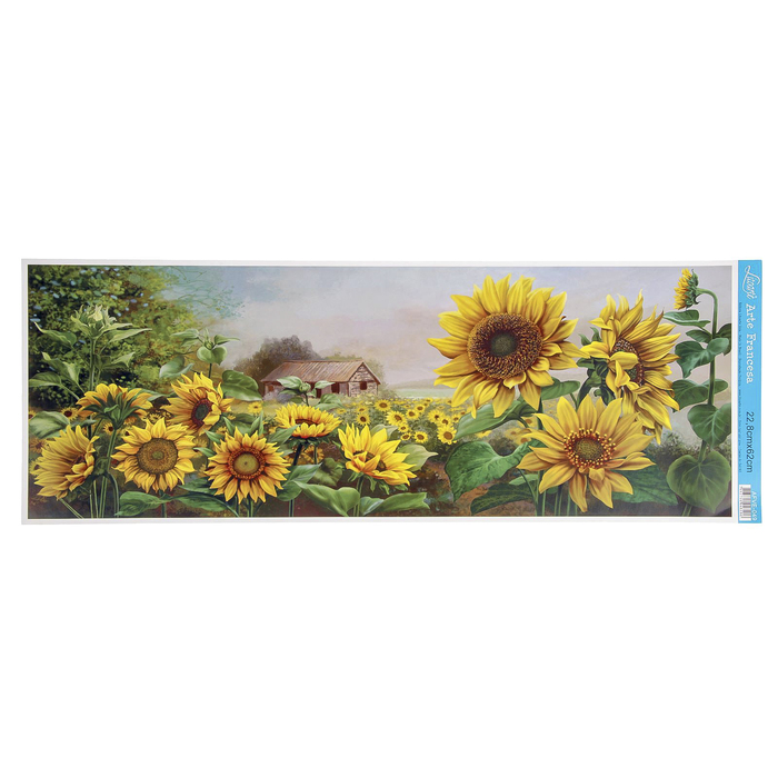 Бумага Arte Francesa для 3D-техники "Подсолнухи" 22,8х62 см