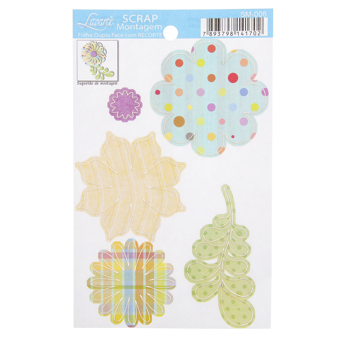 Декор для скрапбукинга ЗD сборная модель "Цветок" 15х15см