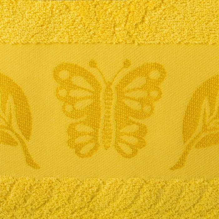 КМП в коробке Fiesta "Cotonn" Butterfly (70х130+50х90+30х50), цв.желтый , хлопок 100%, 400г/м 2055