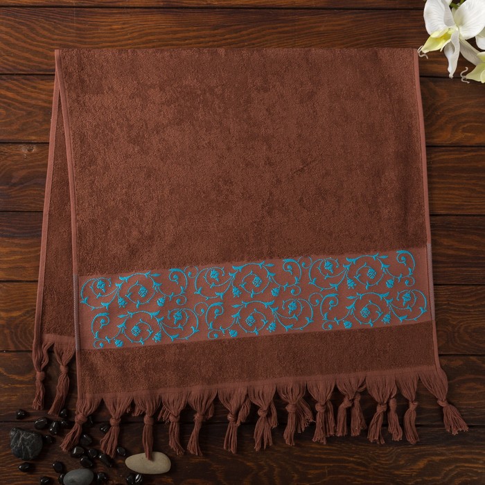 КМП в коробке Fidan "Classik" (50х90+70х130), цв.коричневый, бамбук 100%, 420г/м