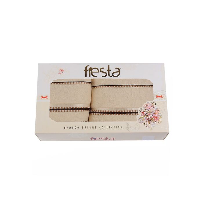 КМП в коробке Fidan "Econik" (50х90+70х130), цв.шампань, бамбук 100%, 420г/м