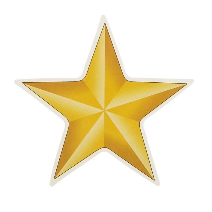 Наклейка на авто "Золотая звезда" 85х85мм