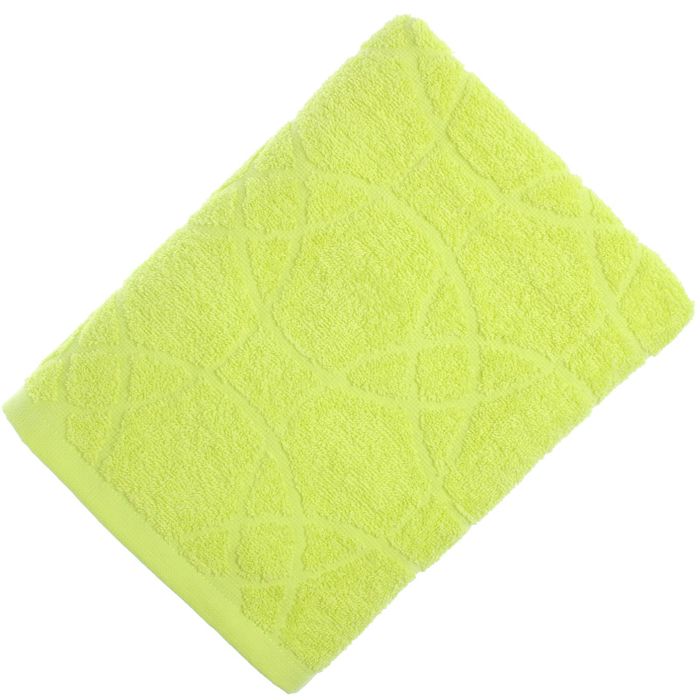 Полотенце махровое ITUMA жаккардовое ЖК100-2-008-008 50*100см,Яблочно-зеленый,хл.,380 г/м
