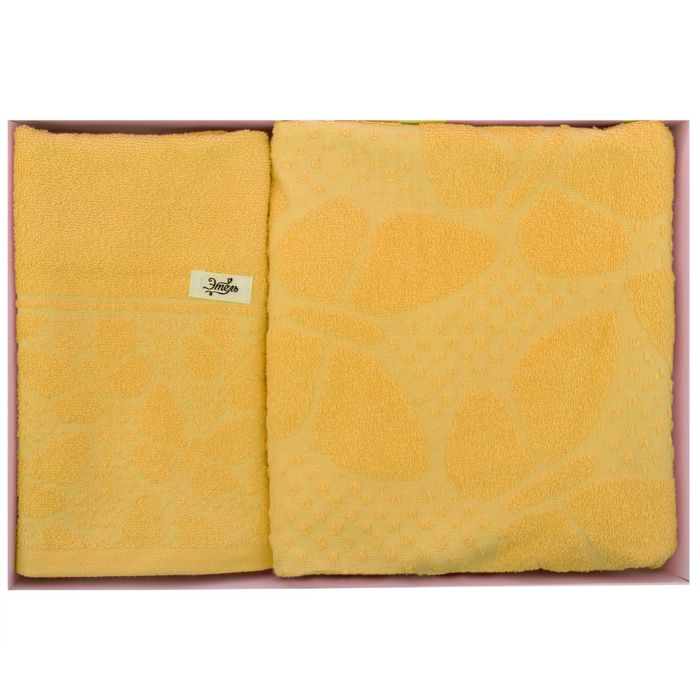 Набор полотенец "Этель" Ариа, размер 30х70 см, 70х140 см, 400 г/м2