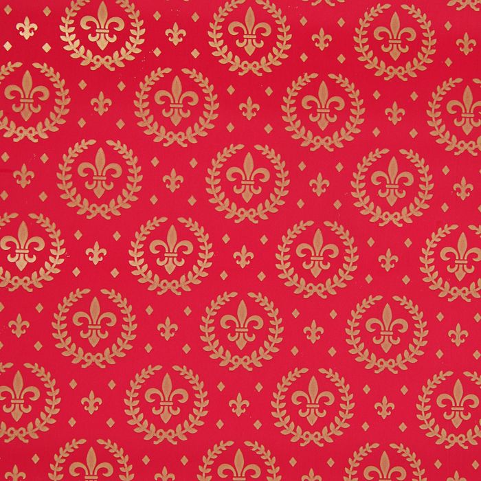 Пленка для цветов и подарков "Марсель" красный 0.7 х 10 м, 30 мкм