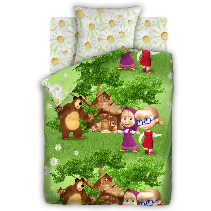 КПБ 1,5сп Двое на одного 143*215, 150*214, 70*70 см 1 шт, бязь, хл100 120 гм