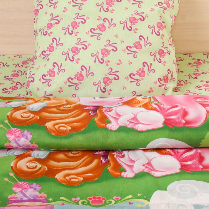 КПБ 1,5сп Пушистые друзья 143*215, 150*214, 70*70 см 1 шт, бязь, хл100 120 гм