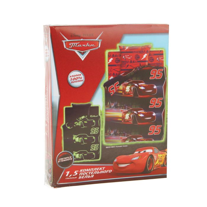 КПБ 1,5сп Ночная гонка 143*215, 150*214, 70*70 см 1 шт, бязь, хл100 120 гм