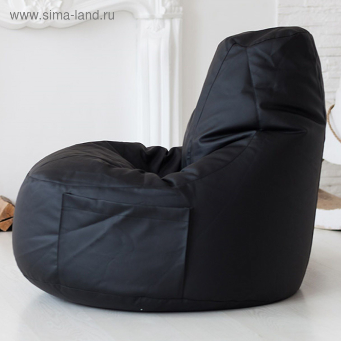 фото Кресло-мешок comfort black, экокожа dreambag