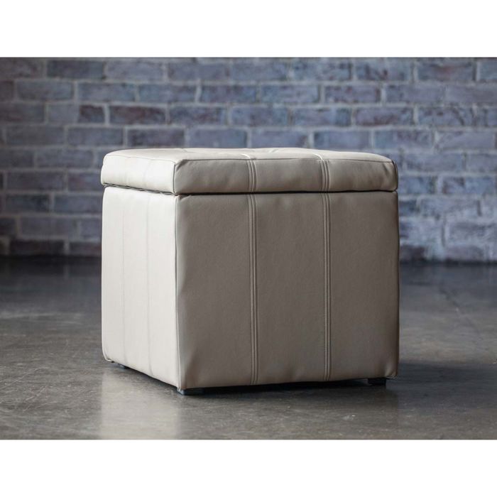 Банкетка-пуф «Модерна», светло-бежевая