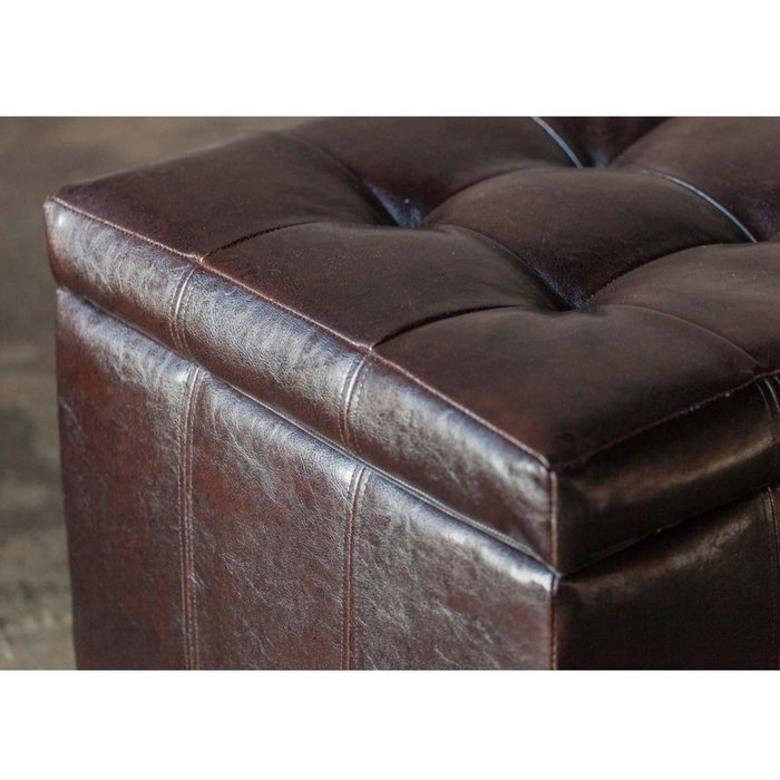 Банкетка-пуф «Лонг», коричневая