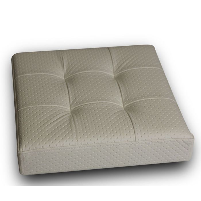 Пуфик складной «Точки» бежевый, экокожа люкс