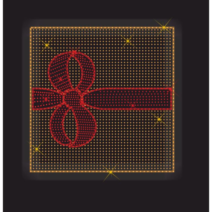 Светодиодное панно "Подарок на 8 марта", 1300 х 1280 х 30 мм, 104 Вт