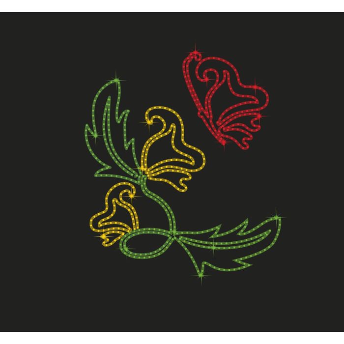 Светодиодное панно "Бабочка", 600 х 520 х 30 мм, 24 Вт