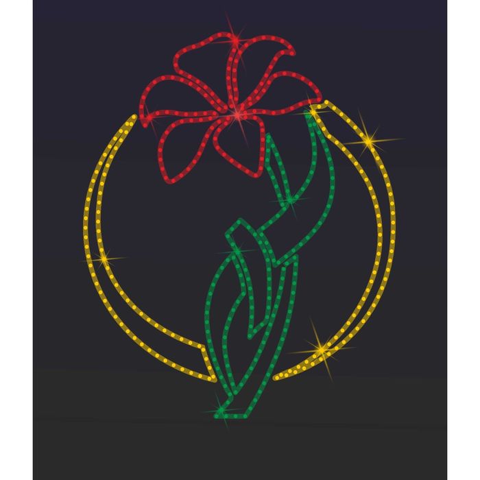 Светодиодное панно "Цветок №4", 1600 х 1290 х 30 мм, 44 Вт