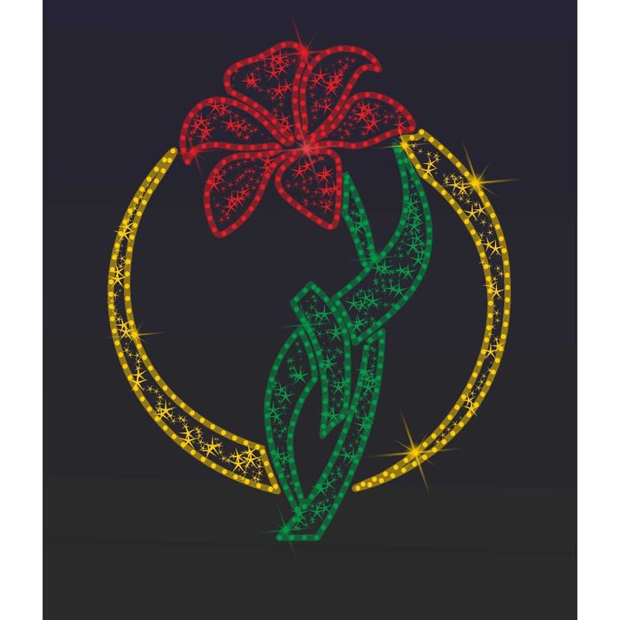 Светодиодное панно "Цветок №10", 2000 х 1610 х 30 мм, 190 Вт