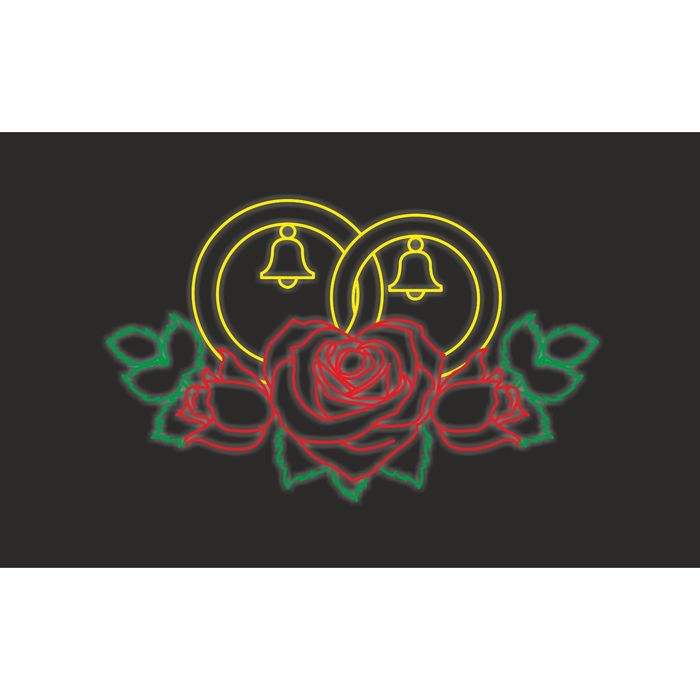 Светодиодное панно "Роза - символ вечной любви", 1330 х 2180 х 30 мм, 88 Вт