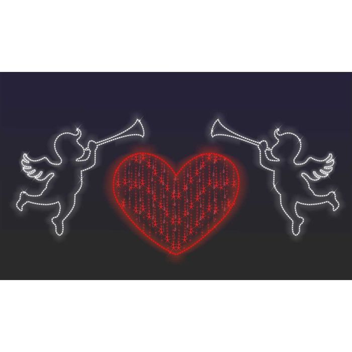 Светодиодное панно "Песнь любви", 1300 х 3050 х 30 мм, 115 Вт