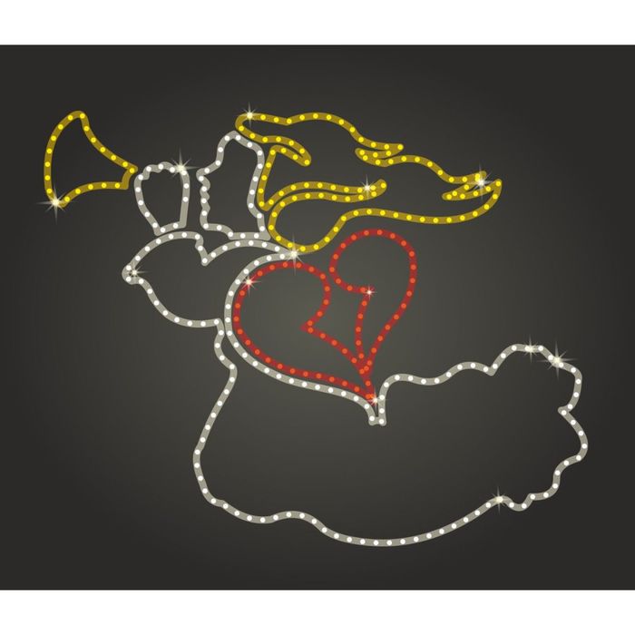 Светодиодное панно "Музыка ангела", 600 х 480 х 30 мм, 14 Вт