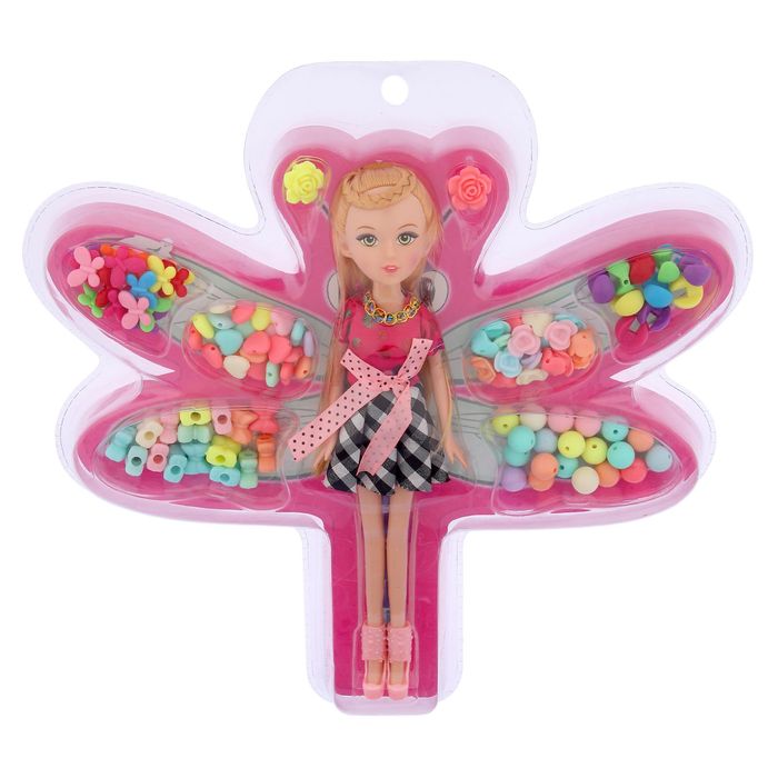 Кукла модная "Соня" с набором бисера, МИКС