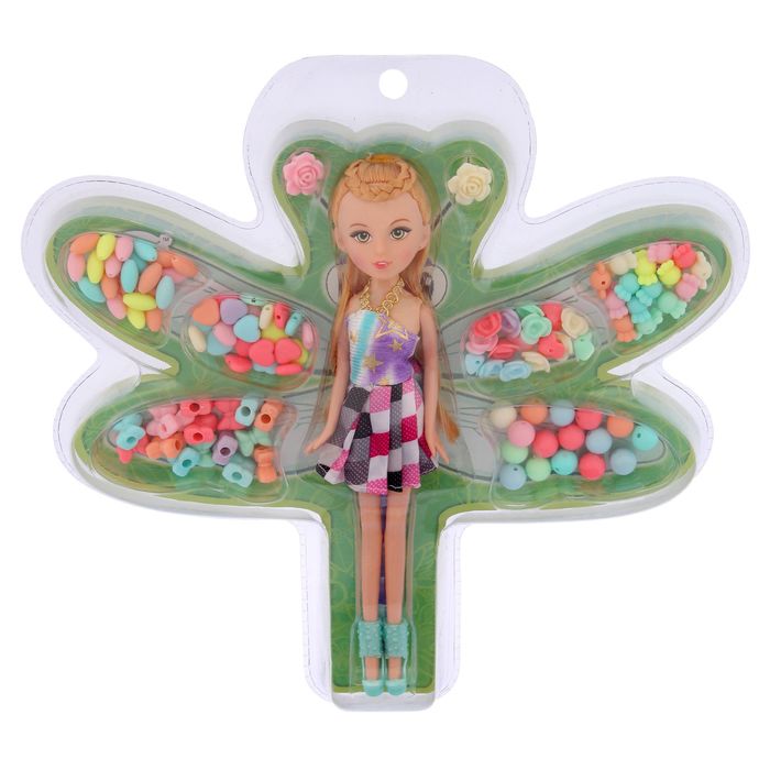 Кукла модная "Соня" с набором бисера, МИКС