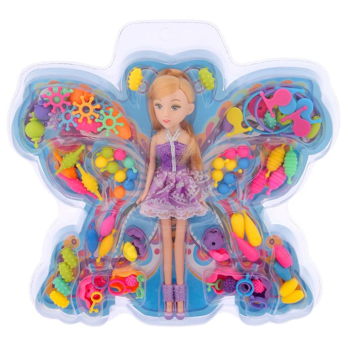 Кукла модная "Рита" с набором бисера