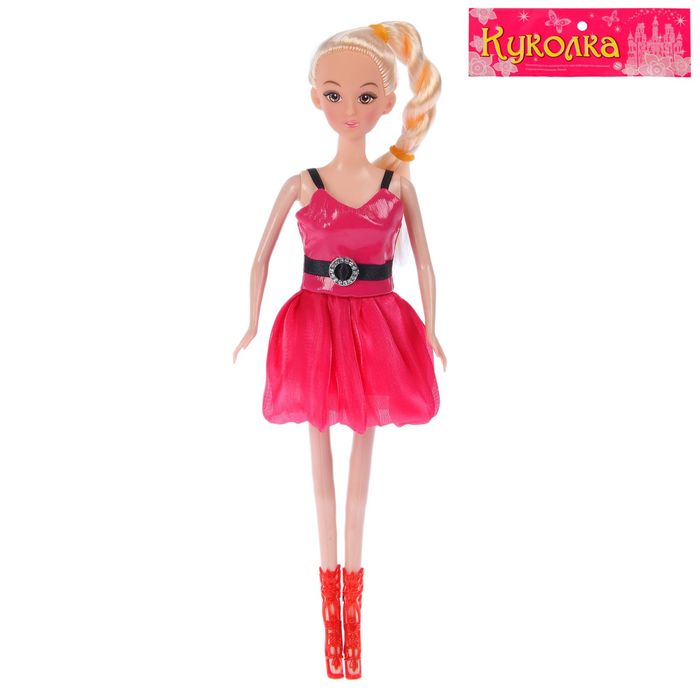 Кукла модная "Валерия" в коротком платье, МИКС