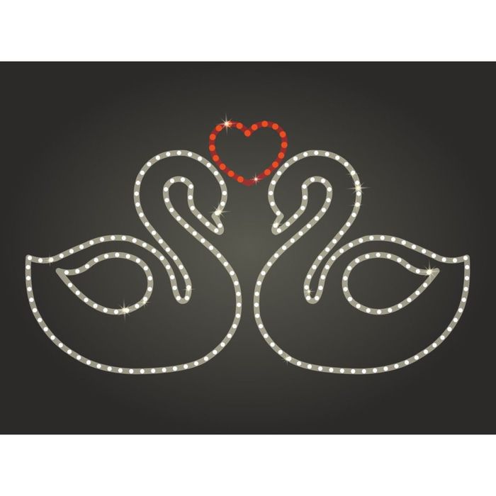 Светодиодное панно "Лебединая пара", 1300 х 750 х 30 мм, 24 Вт