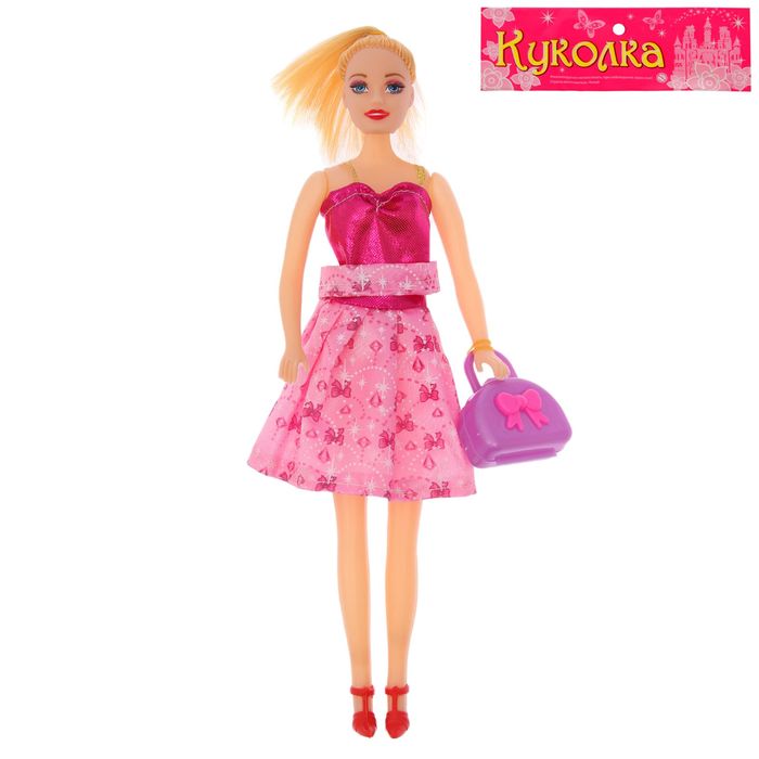 Кукла модель "Снежана" в платье, с аксессуарами, МИКС
