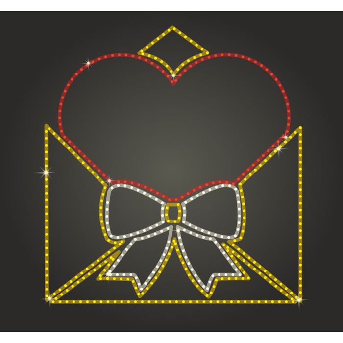 Светодиодное панно "Валентинка", 2000 х 1850 х 30 мм, 62 Вт
