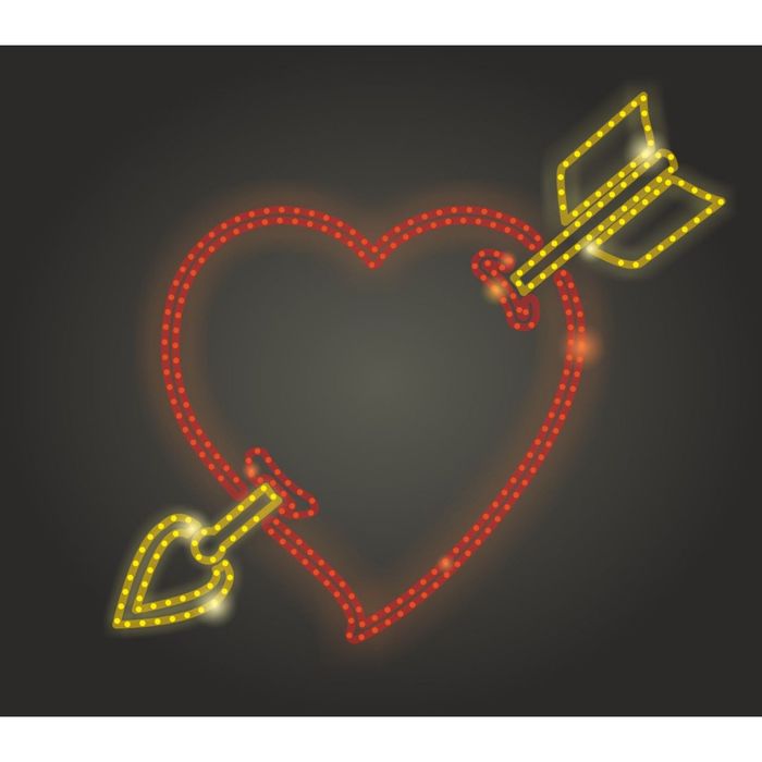 Светодиодное панно "Стрела Амура", 600 х 540 х 30 мм, 13 Вт