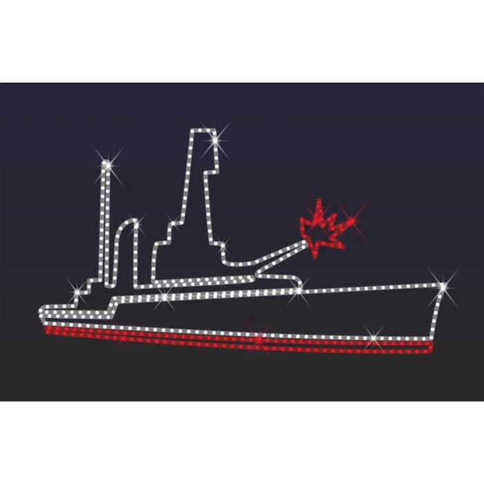 Светодиодное панно "Военный корабль", 1500 х 2750 х 30 мм, 80 Вт