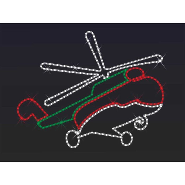 Светодиодное панно "Вертолет МИ-8", 1850 х 2300 х 30 мм, 100 Вт