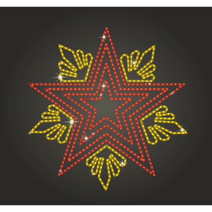 Светодиодное панно "Звезда пятиконечная №1", 2500 х 2400 х 30 мм, 160 Вт