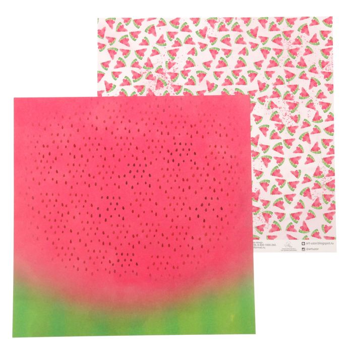 Бумага для скрапбукинга "Сладкие мгновения" 30,5 х 30,5 см, 180 г/м